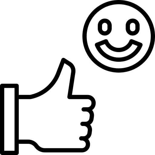 Positive review marketing chat review icon