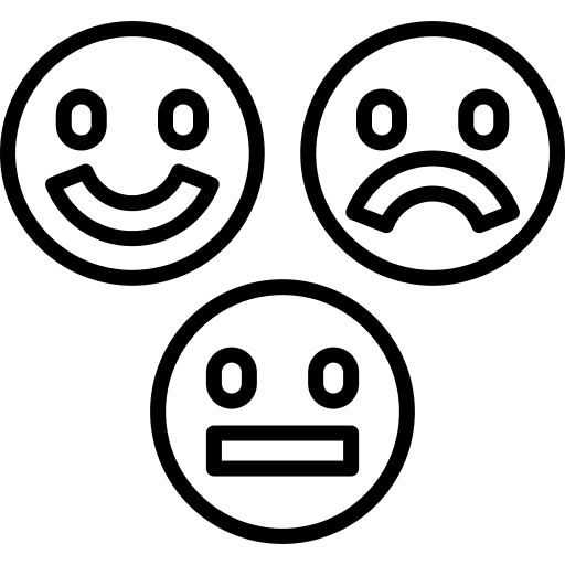 Reaction business and finance smileys bored icon