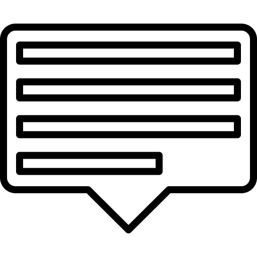 Speech bubble communications chat text icon