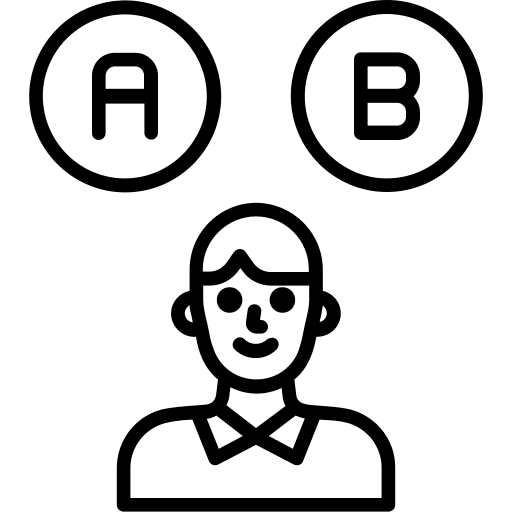 Choice choices customer satisfaction caucasian icon