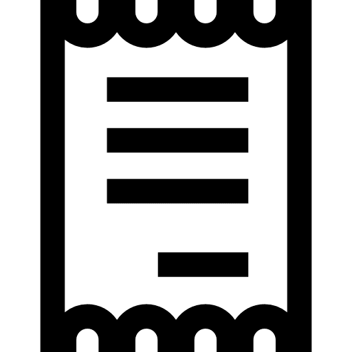 Commercial ticket of shopping tools tool ecommerce icon