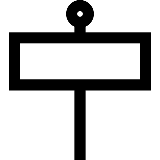 Rectangle of commercial signal on a pole commercial tool e-commerce icon