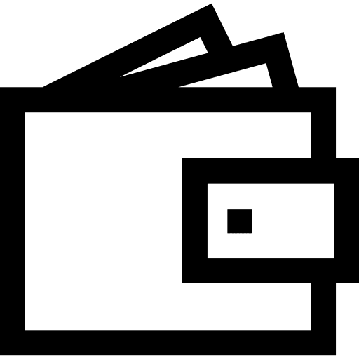 Wallet tool commercial outlined icon