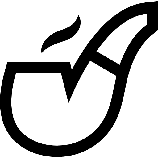 Pipe outline smoking commercial pipe icon