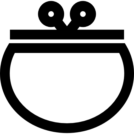 Wallet of rounded female design wallets rounded commerce icon