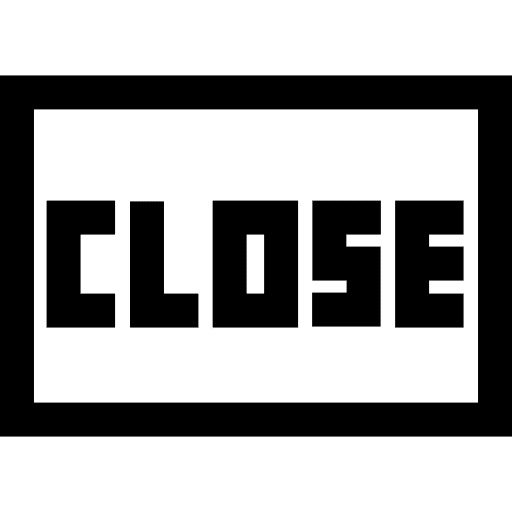 Close rectangular commercial signal rectangular commerce close icon