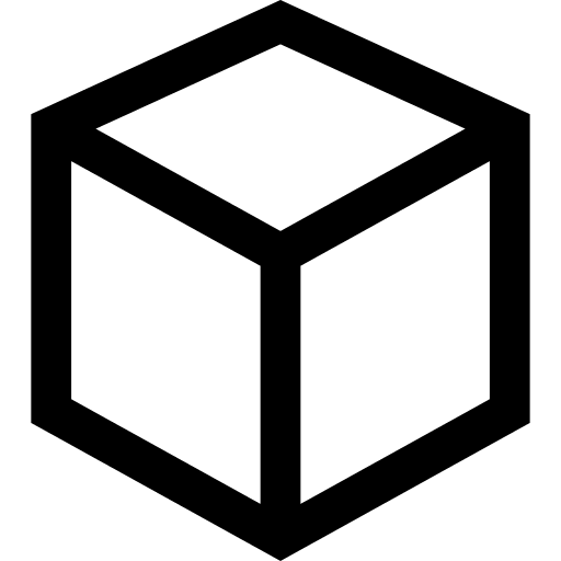 Cube outline cube outlined ecommerce icon