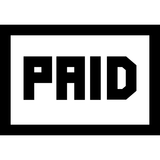 Paid ecommerce commerce labels icon