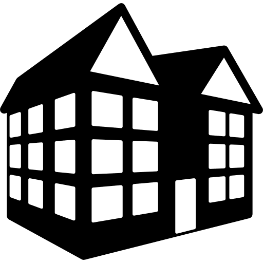 Sloping roof buildings roof sloping building icon