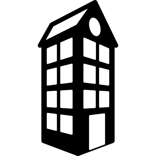 Tower block skyscraper building tower icon