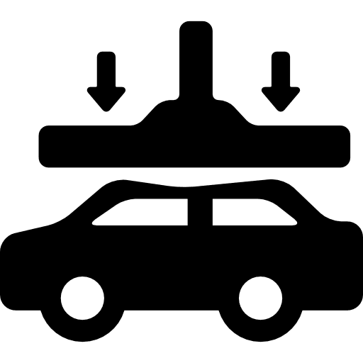 Destroying car vehicle scrapping automobile icon