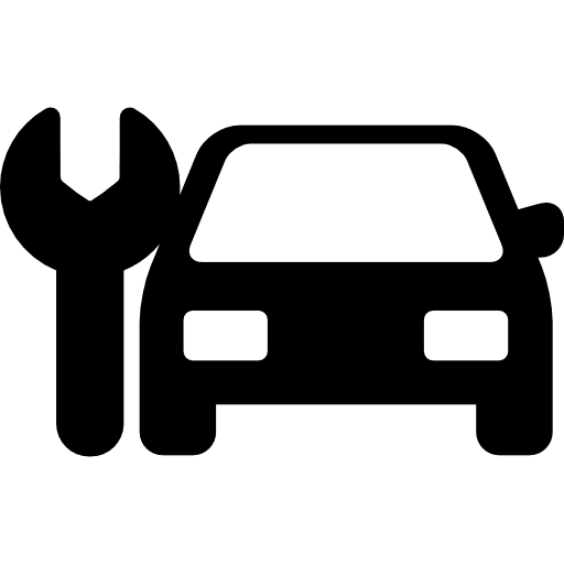 Repair service wrench transport workshop icon