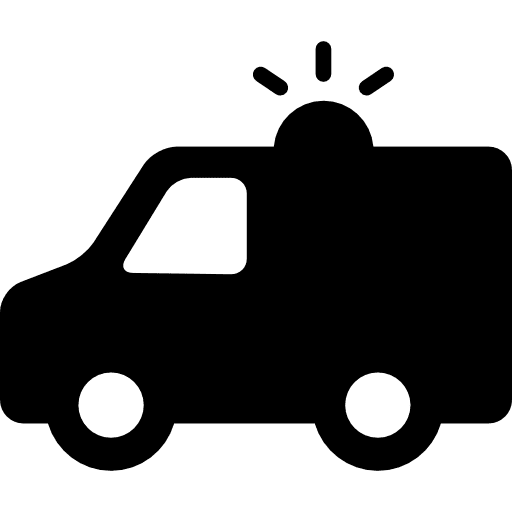 Ambulance with light transport hospital health care icon