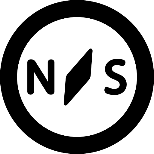 Car compass south orientation gps icon