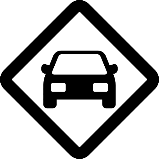 Car sign cars transport road sign icon