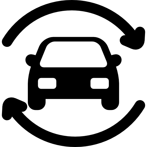 Refreshing car curve arrows automobile cars icon