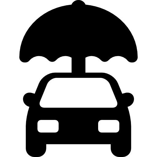 Umbrella car rainy transport umbrellas icon