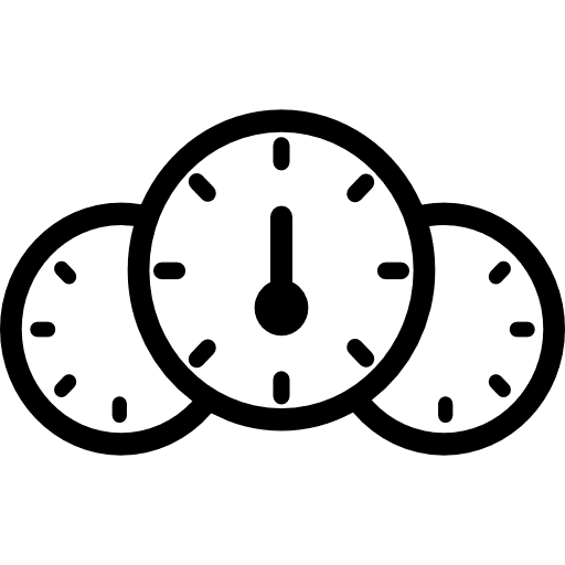 Car board speed circular speedometer icon