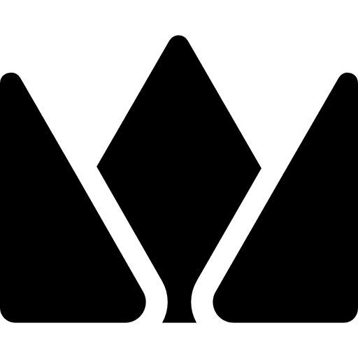 Crown chess piece king queen icon