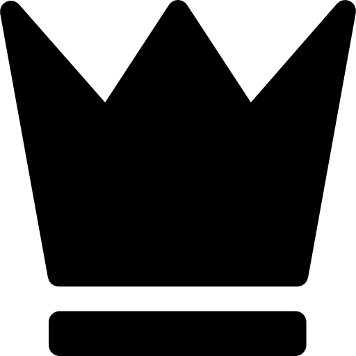 Crown fashion king chess piece icon