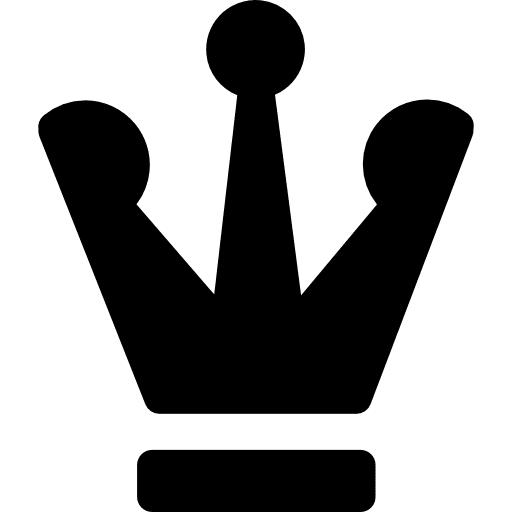 Crown king royal crown chess piece icon