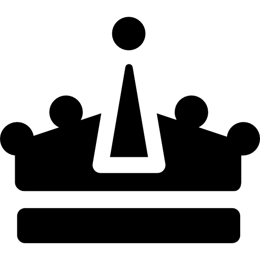 Crown chess piece queen royal crown icon