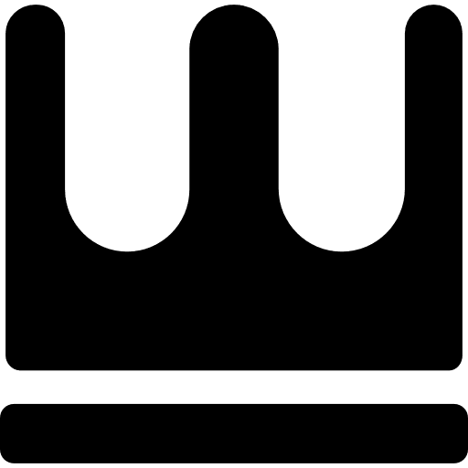 Crown king monarchy chess piece icon