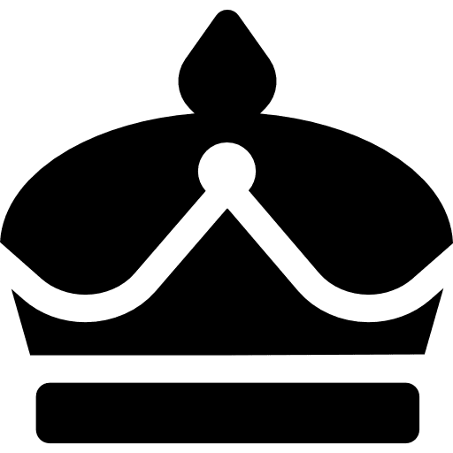 Crown monarchy king chess piece icon