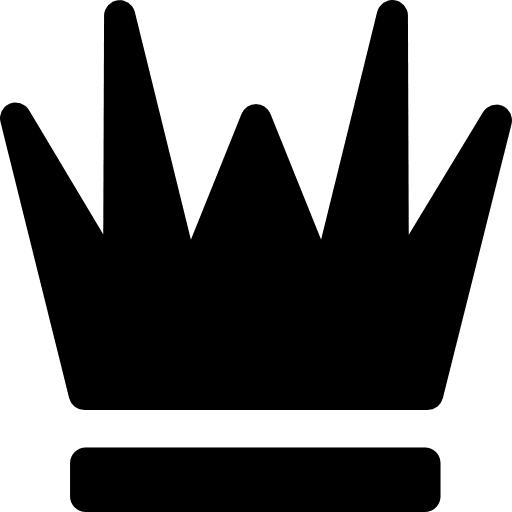 Crown monarchy queen chess piece icon