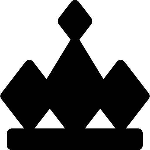 Crown queen monarchy chess piece icon