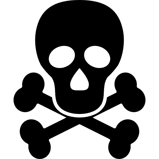 Danger dead death poison icon
