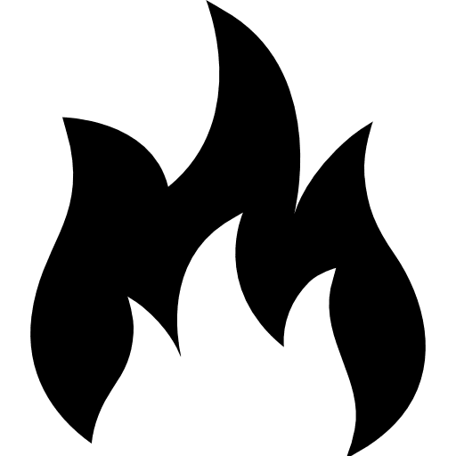 Fire popular flame danger icon
