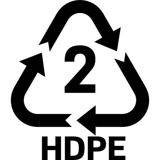 Hdpe 2 curve arrows polystyrene plastic icon
