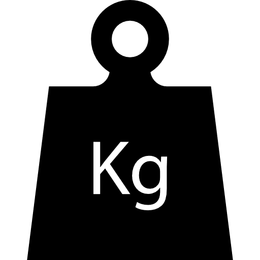 Kilo weightlifting weights weighing icon