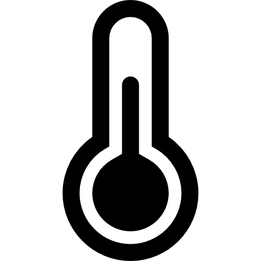 Thermometer hot measuring heat icon