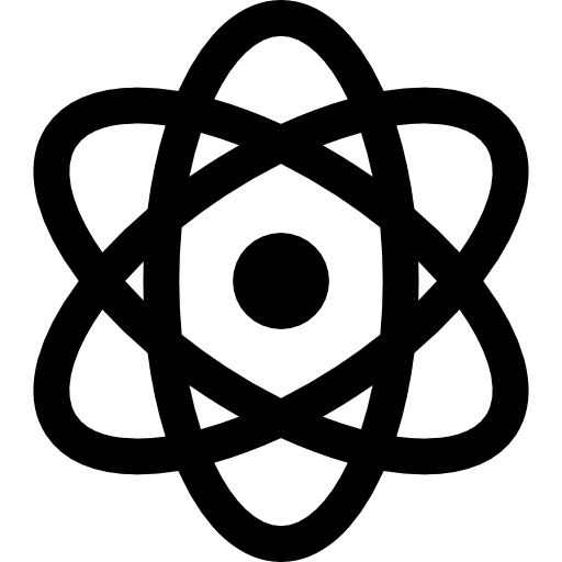 Atom react science school icon