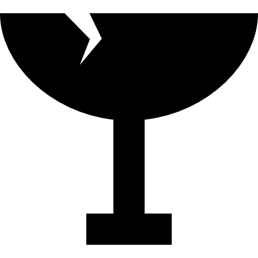 Breakeable shapes glass careful icon