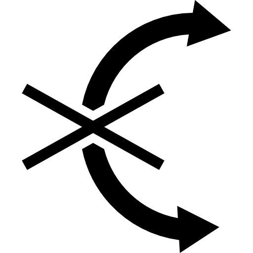 No tittling direction directional crossed icon