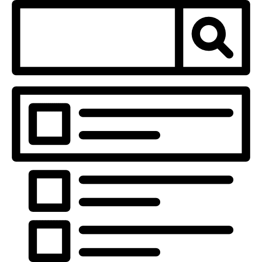 Search search loupe results icon