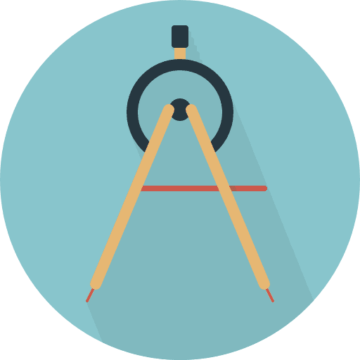 Compass tools and utensils education school materials icon