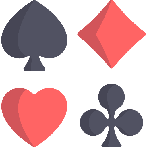 Clovers diamond spades shapes icon