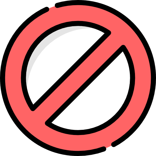 Prohibited avoid cancel signaling icon