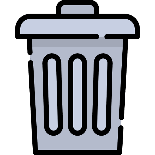 Rubbish bin ui garbage icon