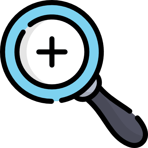 Loupe magnifying glass lens interface icon