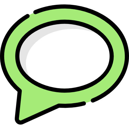 Speech bubble shapes chat oval icon