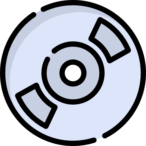 Disk electronics data outlined icon