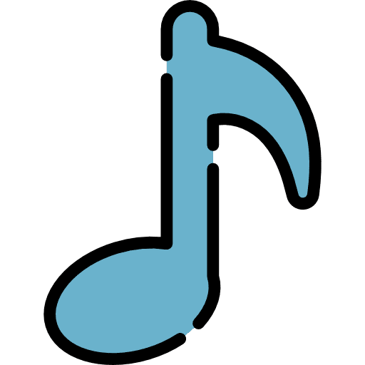 Musical note electronics quaver music icon