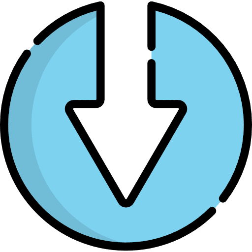 Download down arrow directional low icon