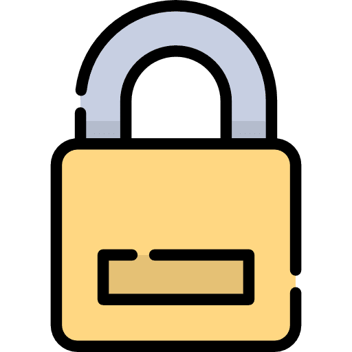 Lock secure electronics security icon