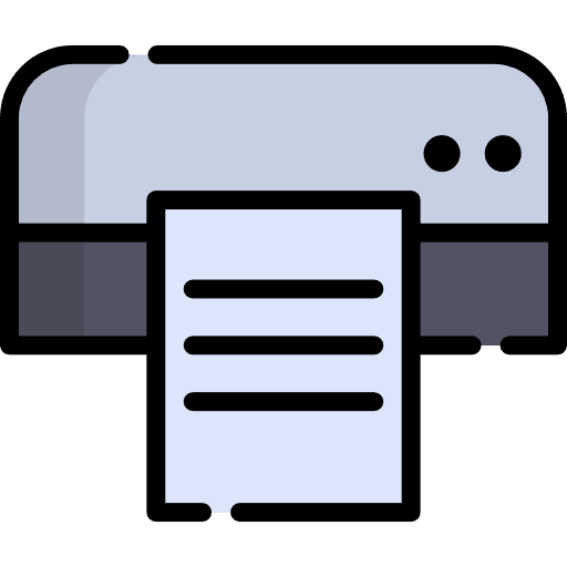 Printing electronics print tools and utensils icon